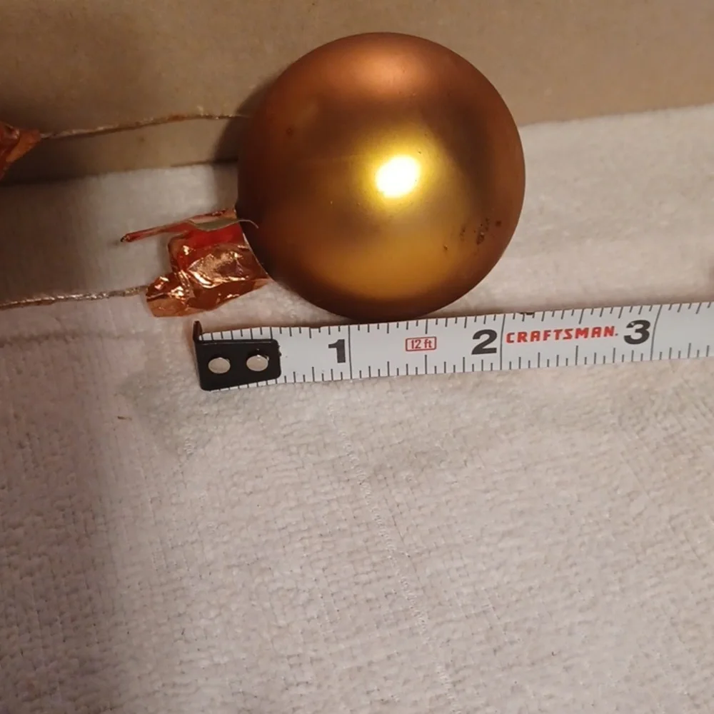 Vintage Mercury Glass Ornaments   12 NWT Copper Color Christmas Mornin'